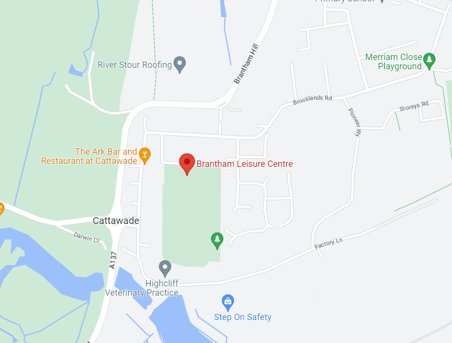 Where is Brantham Leisure Centre - a map